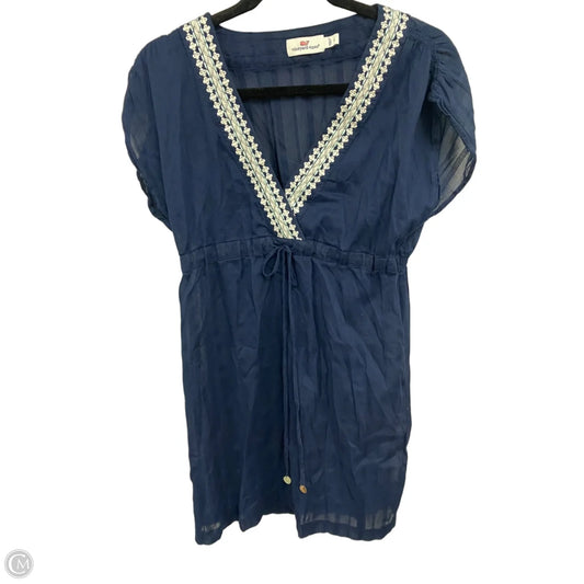 Swimwear Cover-up By Vineyard Vines In Blue & White, Size: S
