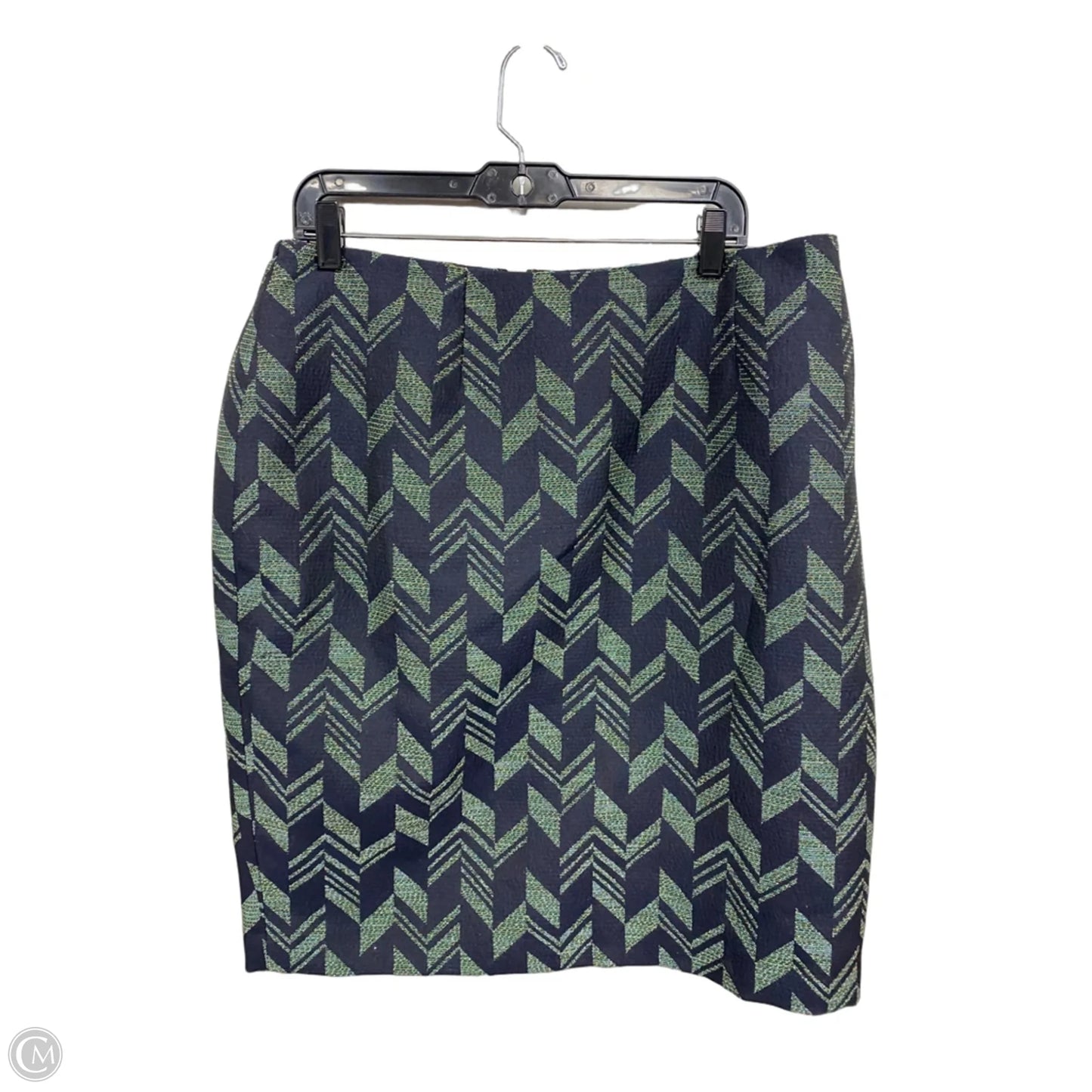 Skirt Midi By Kasper In Blue & Green, Size: 14