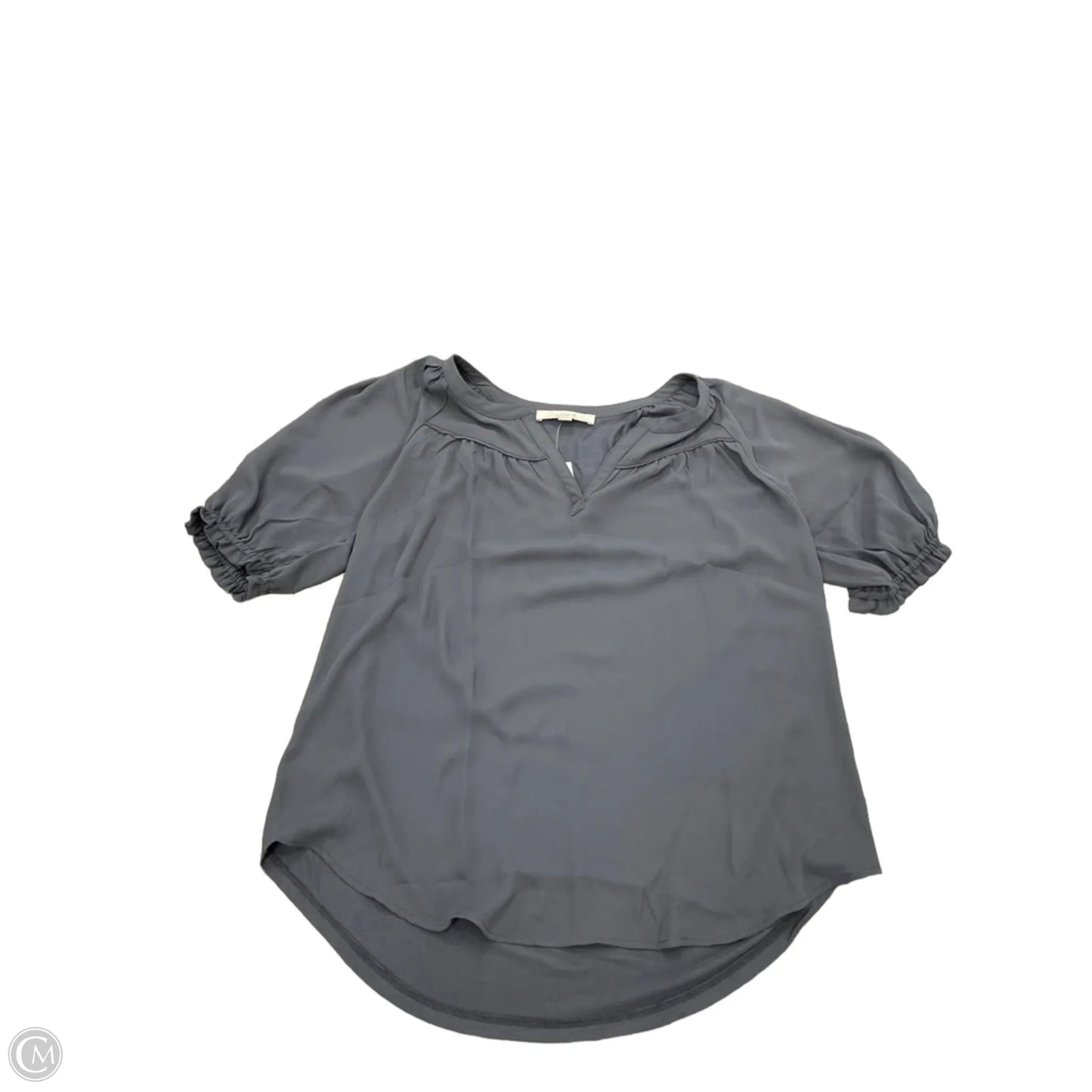 Top Short Sleeve By Loft In Grey, Size: M