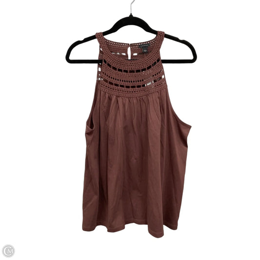 Top Sleeveless By Ann Taylor In Brown, Size: L