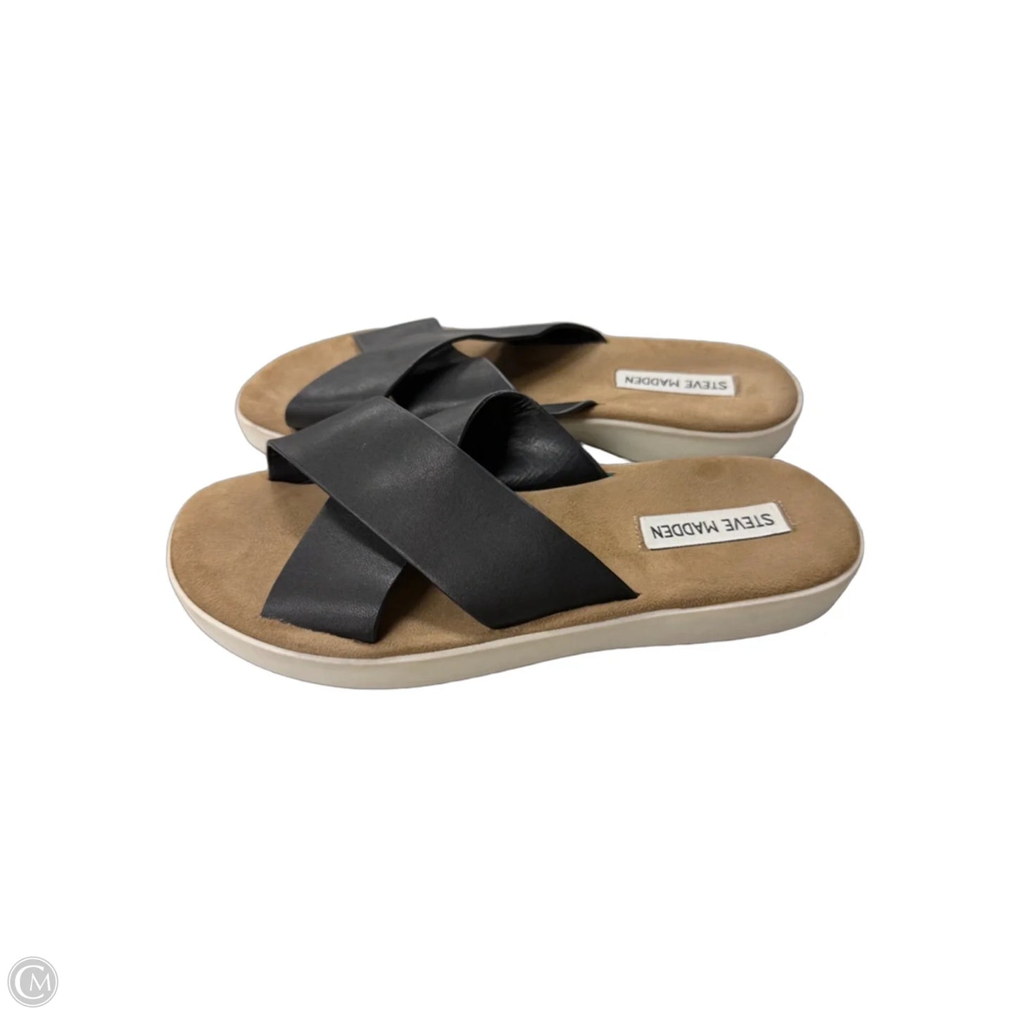 Sandals Flats By Steve Madden In Black, Size: 7.5