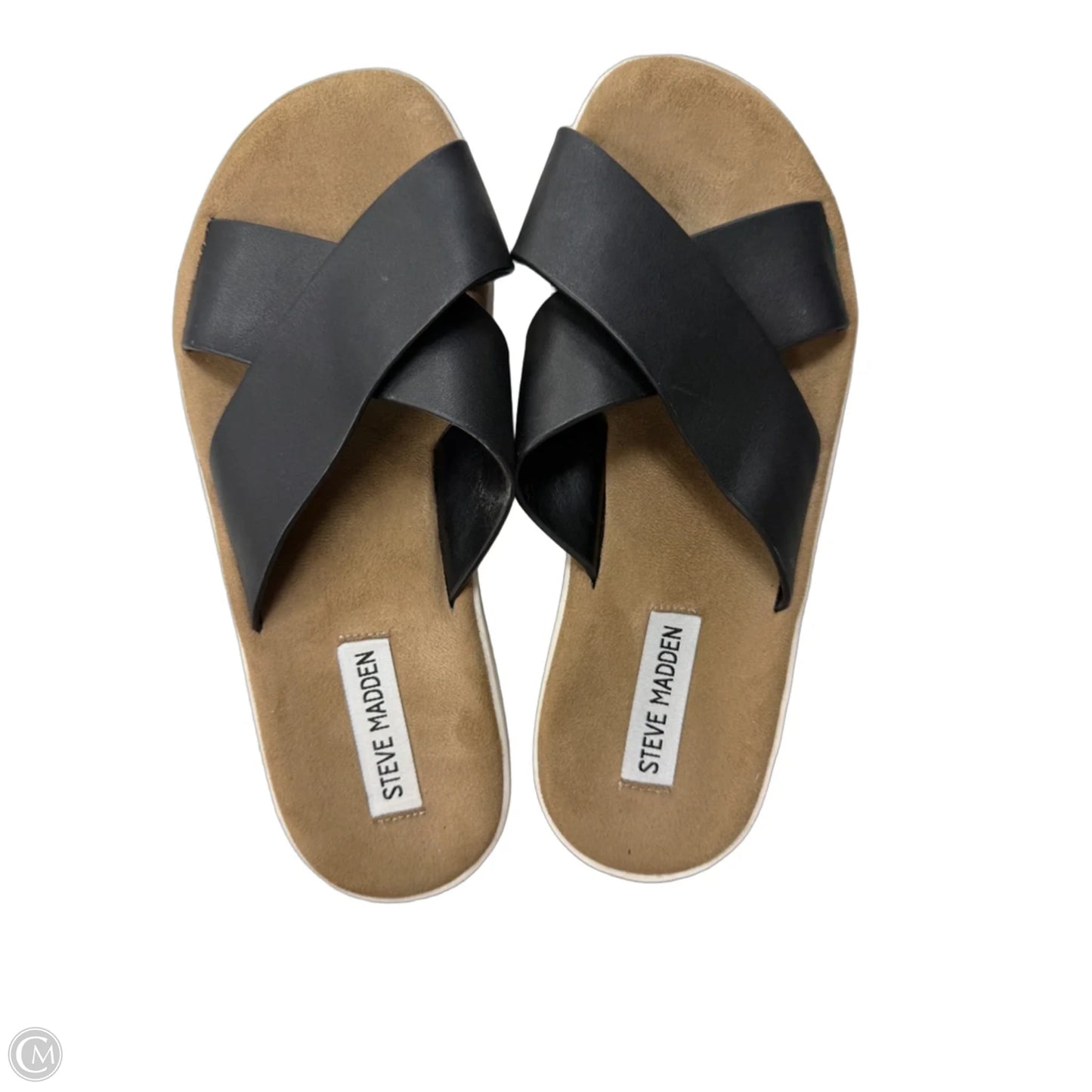 Sandals Flats By Steve Madden In Black, Size: 7.5