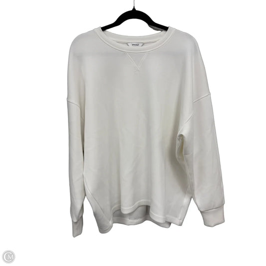 Sweatshirt Crewneck By Spanx In Cream, Size: Xl
