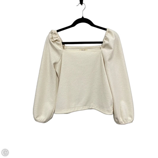 Top Long Sleeve By Madewell In Cream, Size: S
