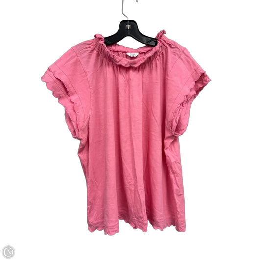 Top Short Sleeve By Crown And Ivy In Pink, Size: Xxl