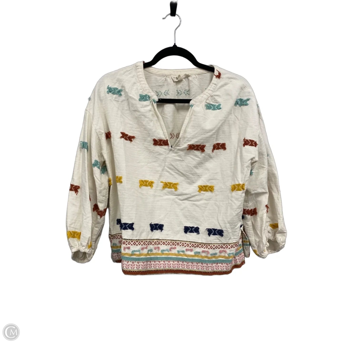 Top 3/4 Sleeve By Lou And Grey In Cream, Size: Xs