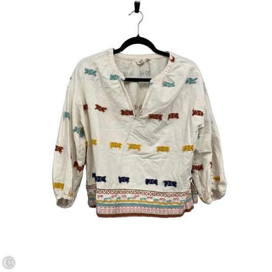 Top 3/4 Sleeve By Lou And Grey In Cream, Size: Xs