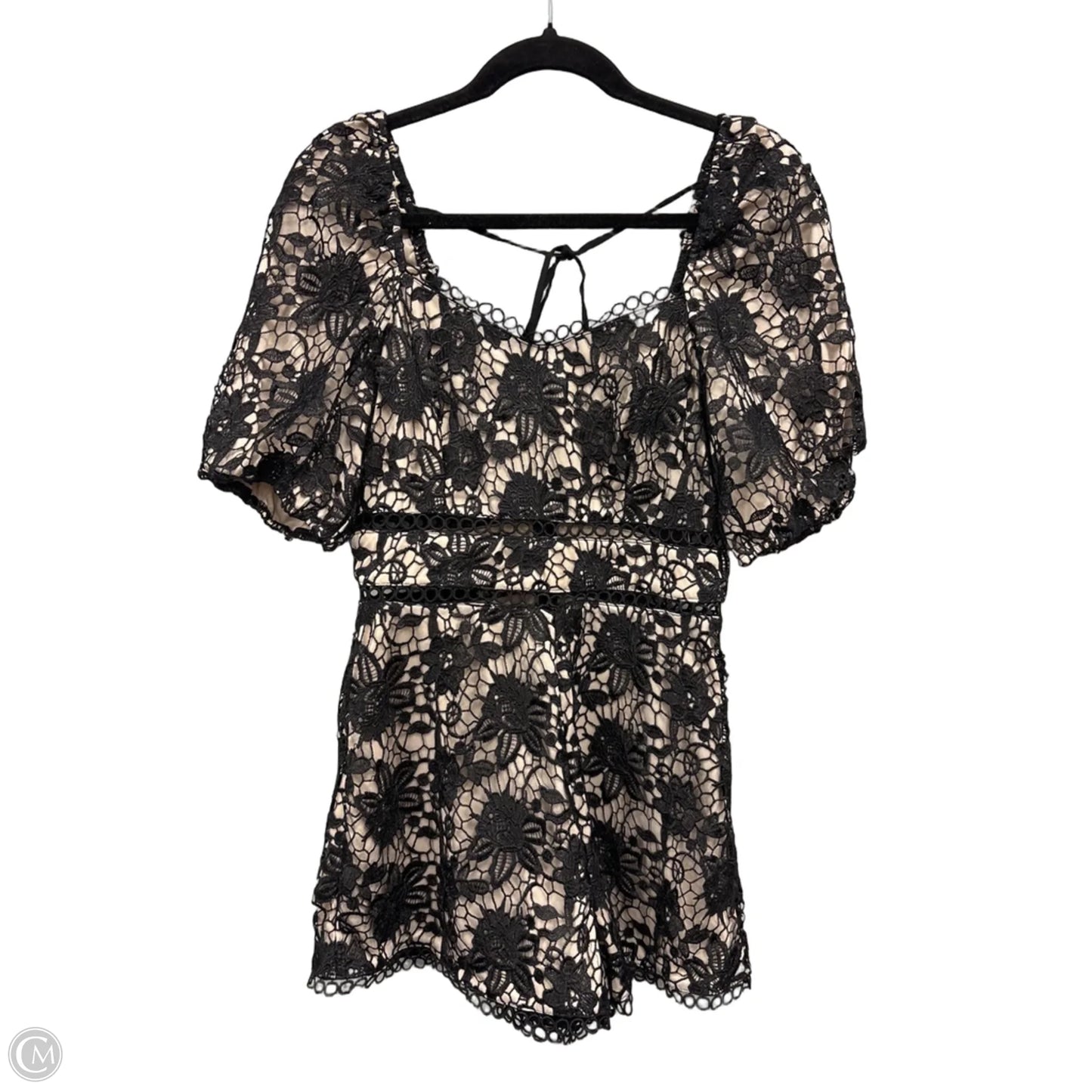 Romper By Lulus In Black & Tan, Size: S