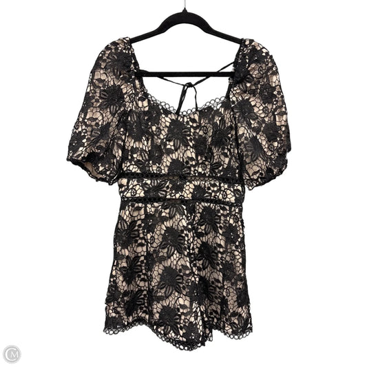 Romper By Lulus In Black & Tan, Size: S