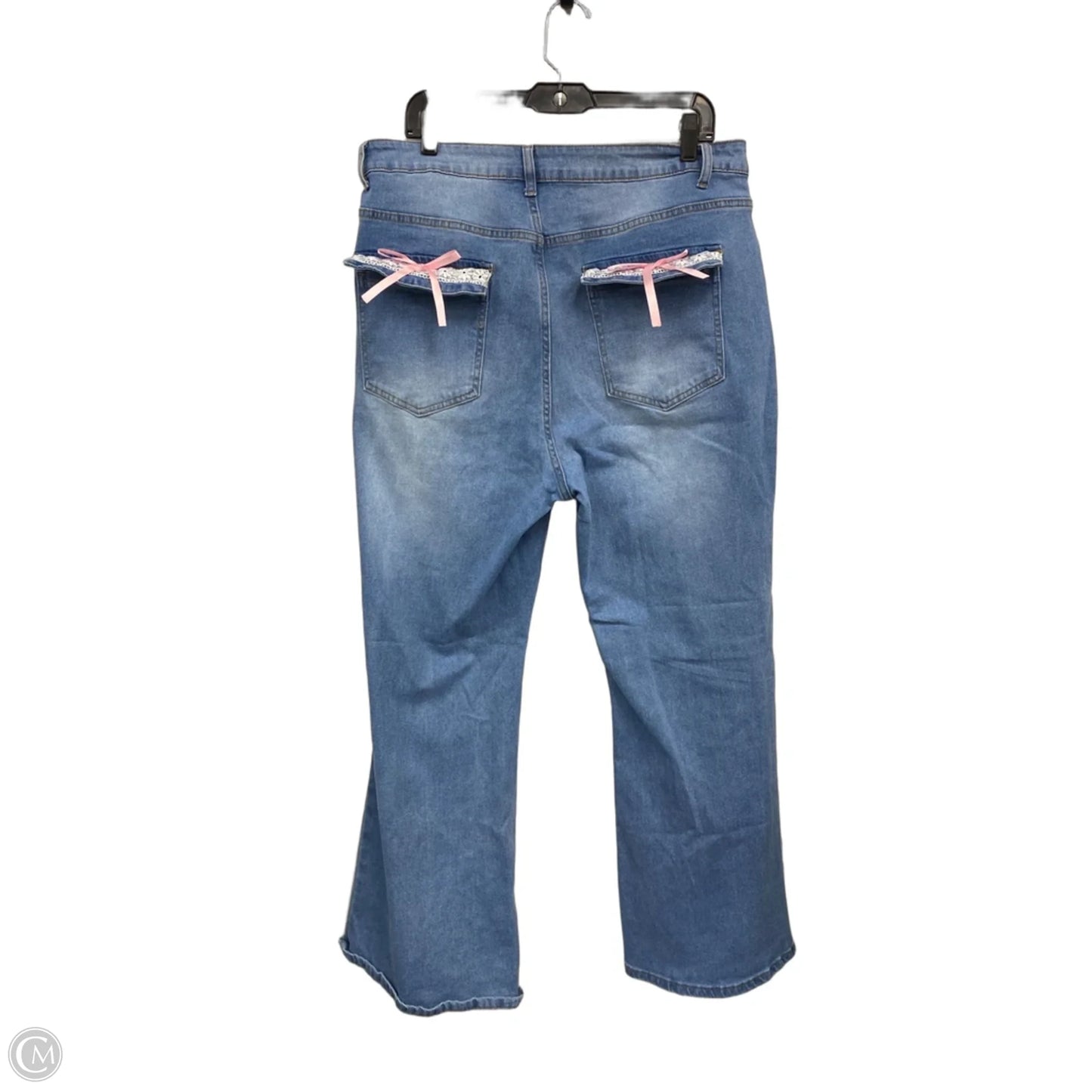 Jeans Flared By Romwe In Blue, Size: 3x