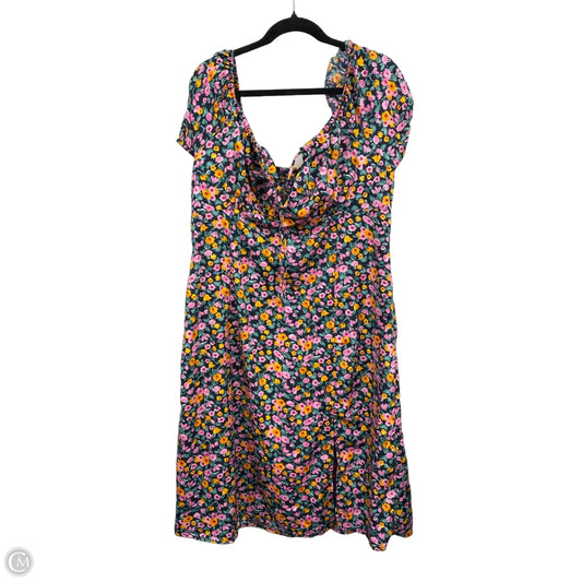 Dress Casual Midi By Boohoo Boutique In Floral Print, Size: 20