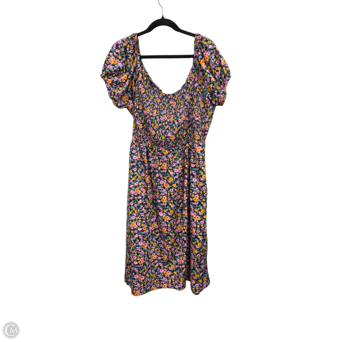 Dress Casual Midi By Boohoo Boutique In Floral Print, Size: 20