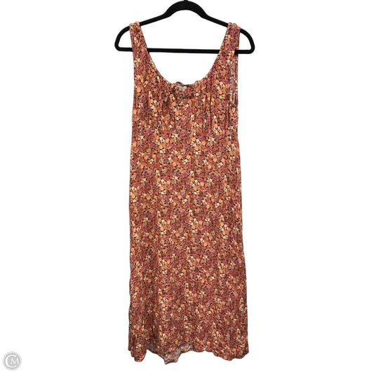Dress Casual Midi By Old Navy In Floral Print, Size: M