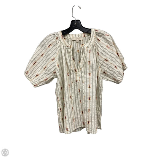 Top Short Sleeve By Loft In Striped Pattern, Size: Xs
