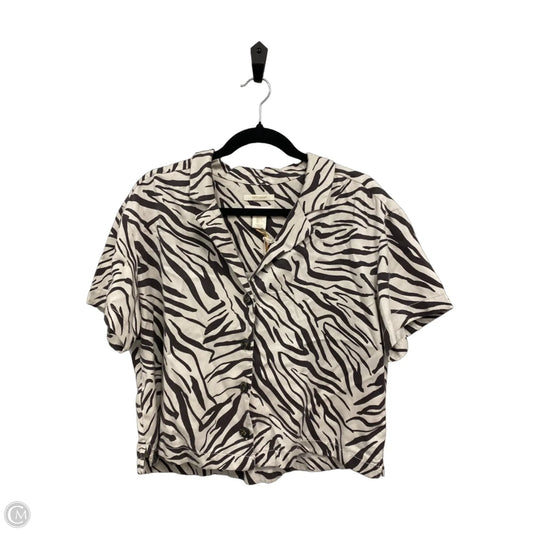 Top Short Sleeve By Cynthia Rowley In Animal Print, Size: L