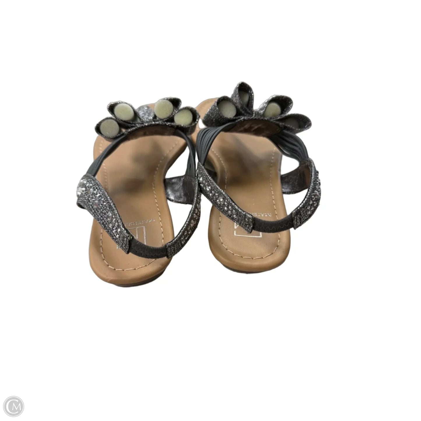 Sandals Flats By Material Girl In Silver, Size: 8