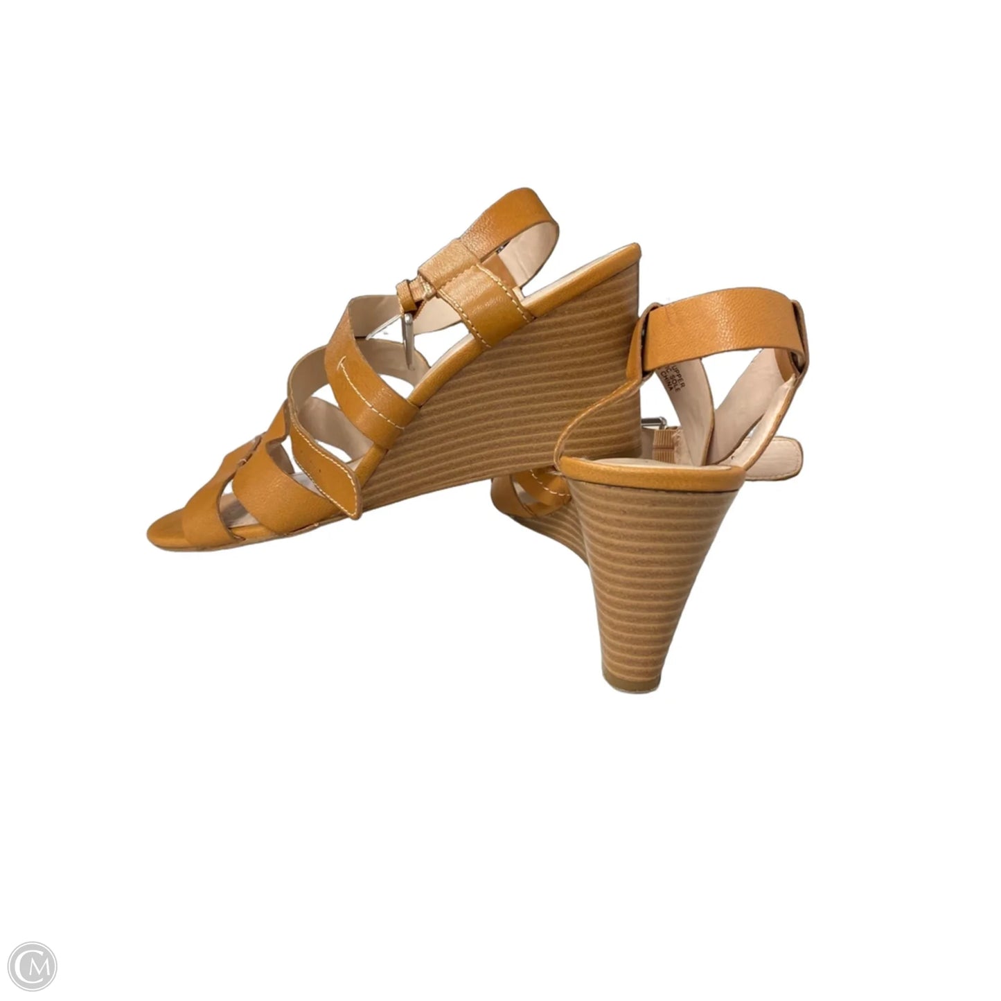 Sandals Heels Wedge By Tahari In Tan, Size: 9