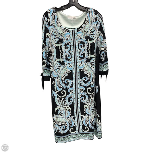 Dress Casual Midi By Sandra Darren In Blue & Green, Size: Xl