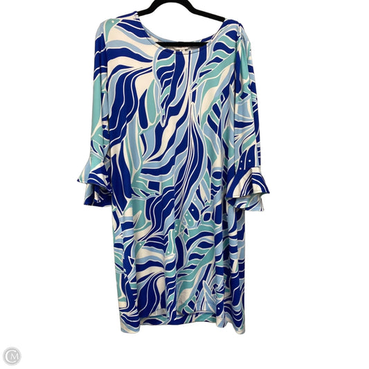 Dress Casual Short By Clothes Mentor In Blue & Green, Size: Xl