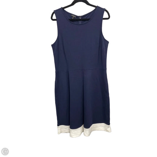 Dress Casual Midi By Talbots In Blue & Cream, Size: Xlp