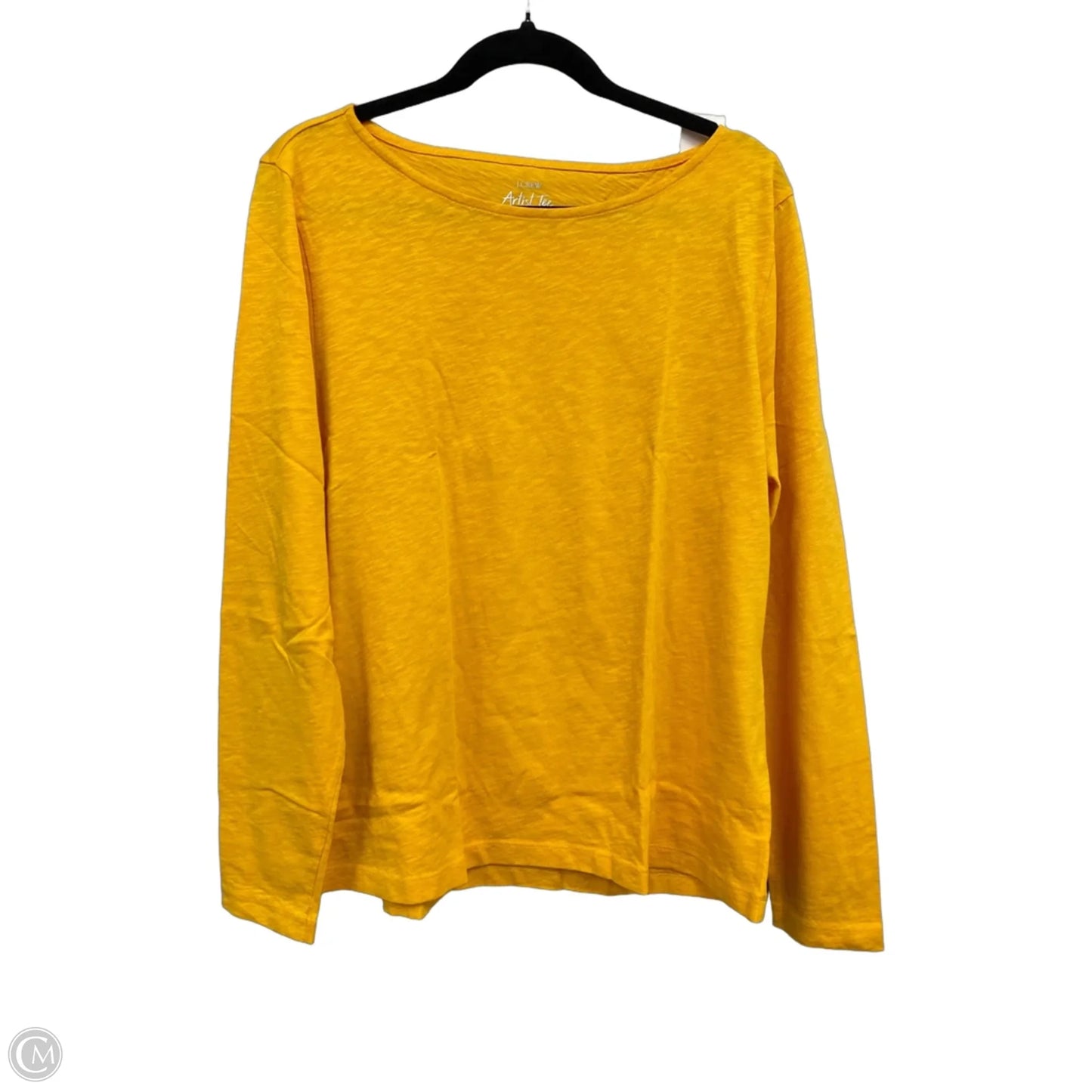 Top Long Sleeve Basic By J. Crew In Gold, Size: Xxl