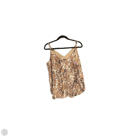 Top Sleeveless By Express In Snakeskin Print, Size: Xl