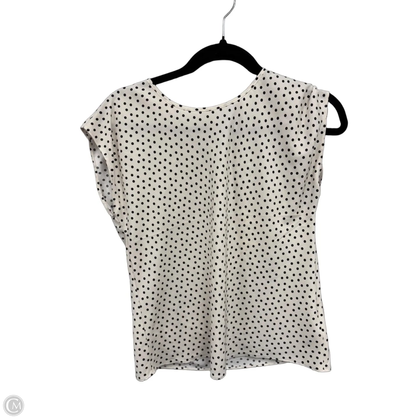 Top Short Sleeve By Express In Polkadot Pattern, Size: Xs