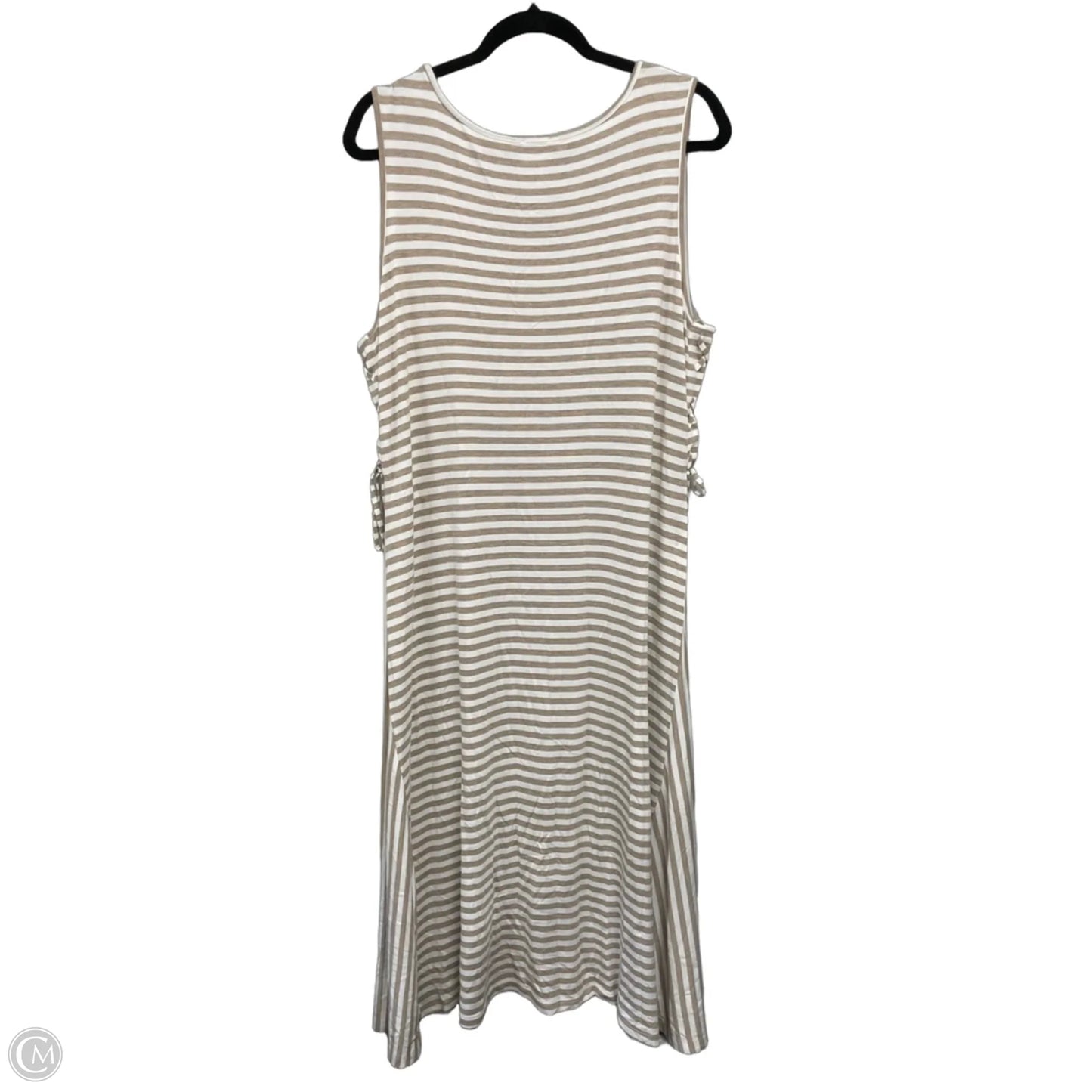 Dress Casual Maxi By Chicos In Striped Pattern, Size: Xl