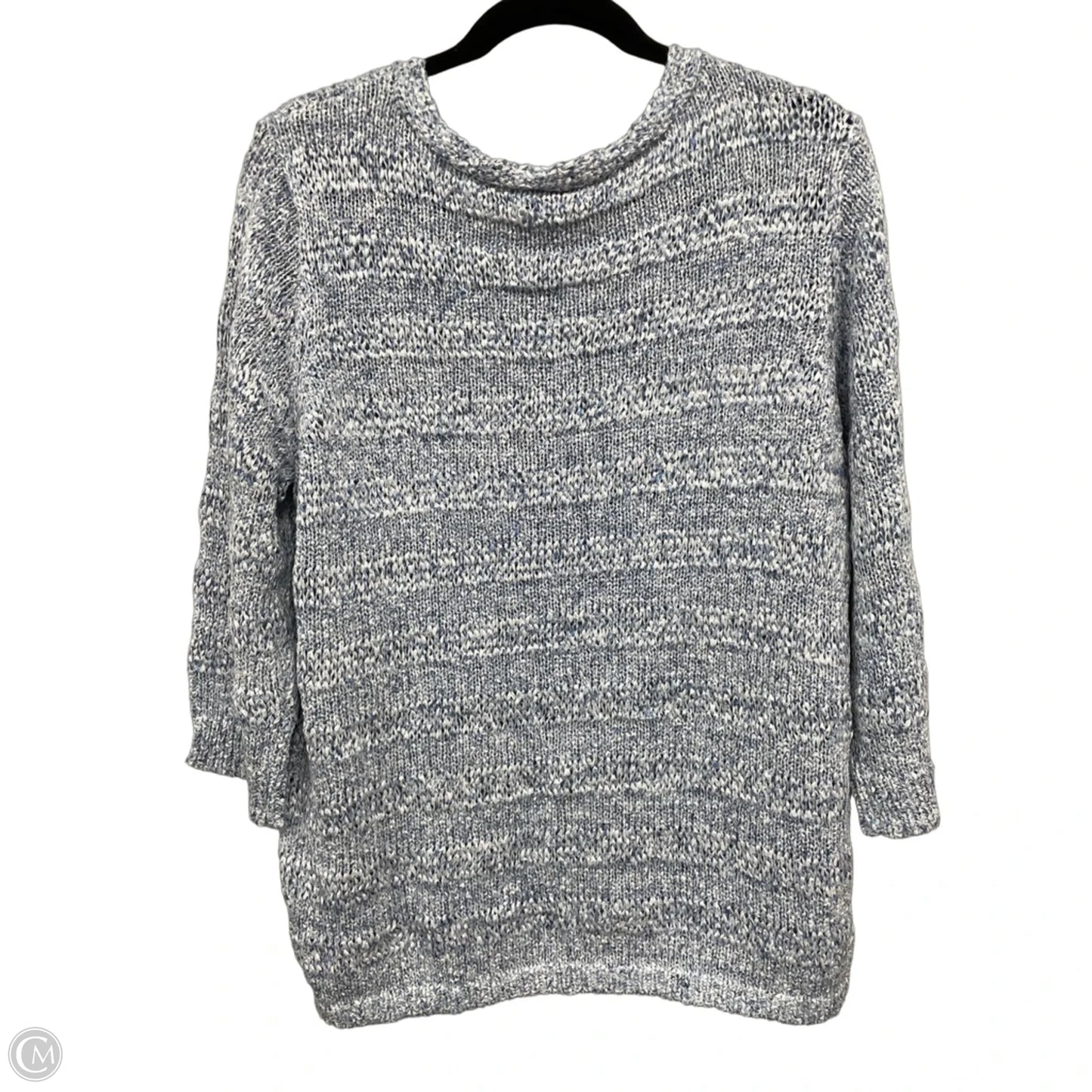 Sweater By Chicos In Blue & White, Size: Xl