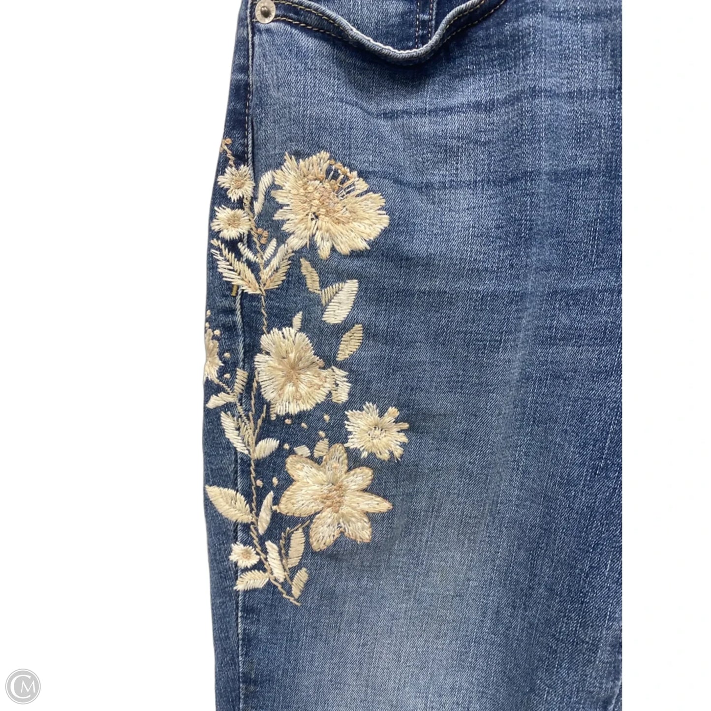 Jeans Flared By Lucky Brand In Blue & Cream, Size: 4