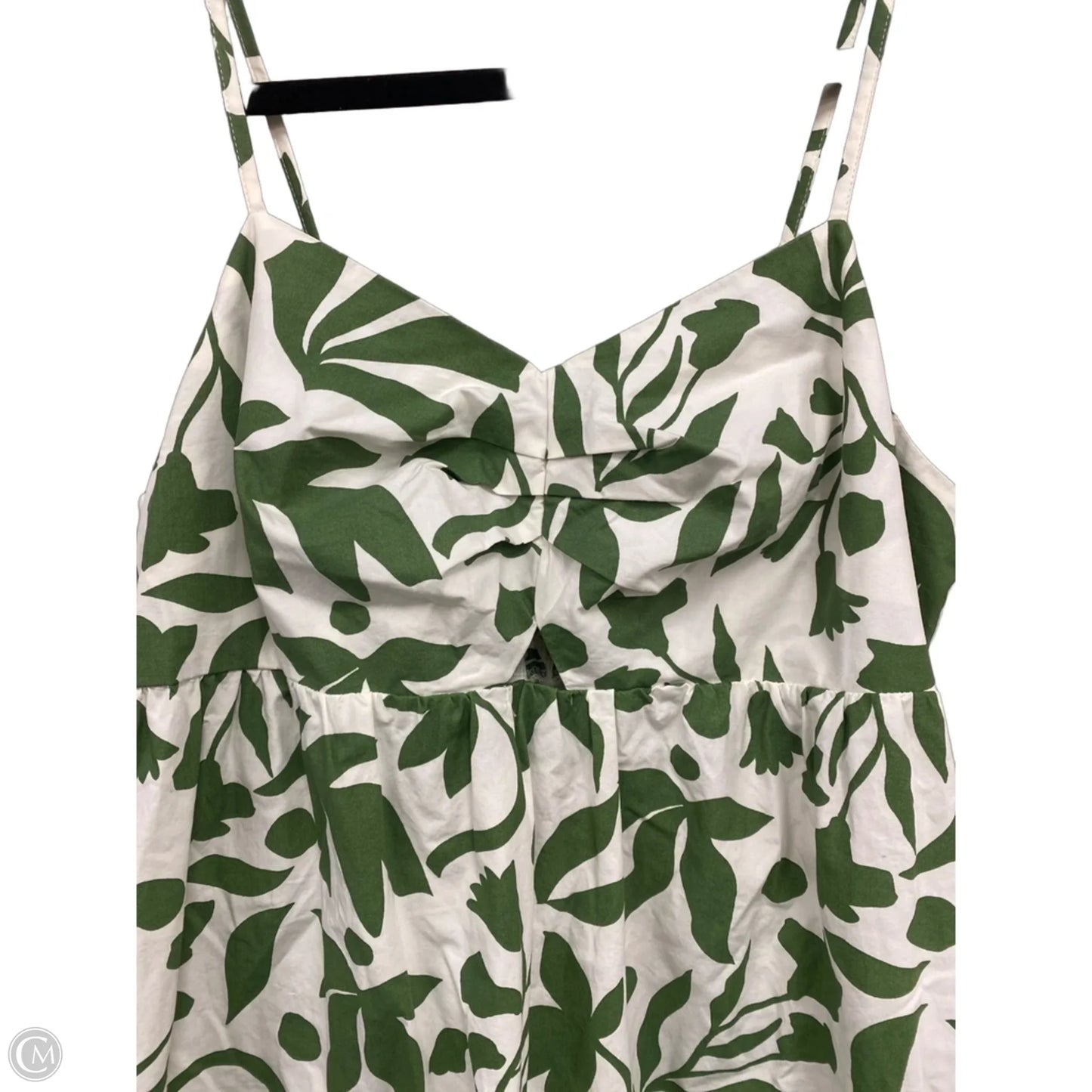 Dress Casual Maxi By Time And Tru In Green & White, Size: M