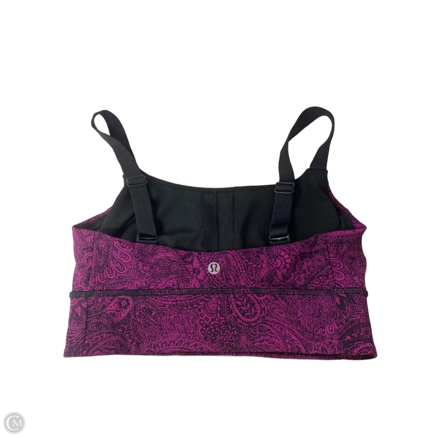 Athletic Bra By Lululemon In Black & Pink, Size: 6