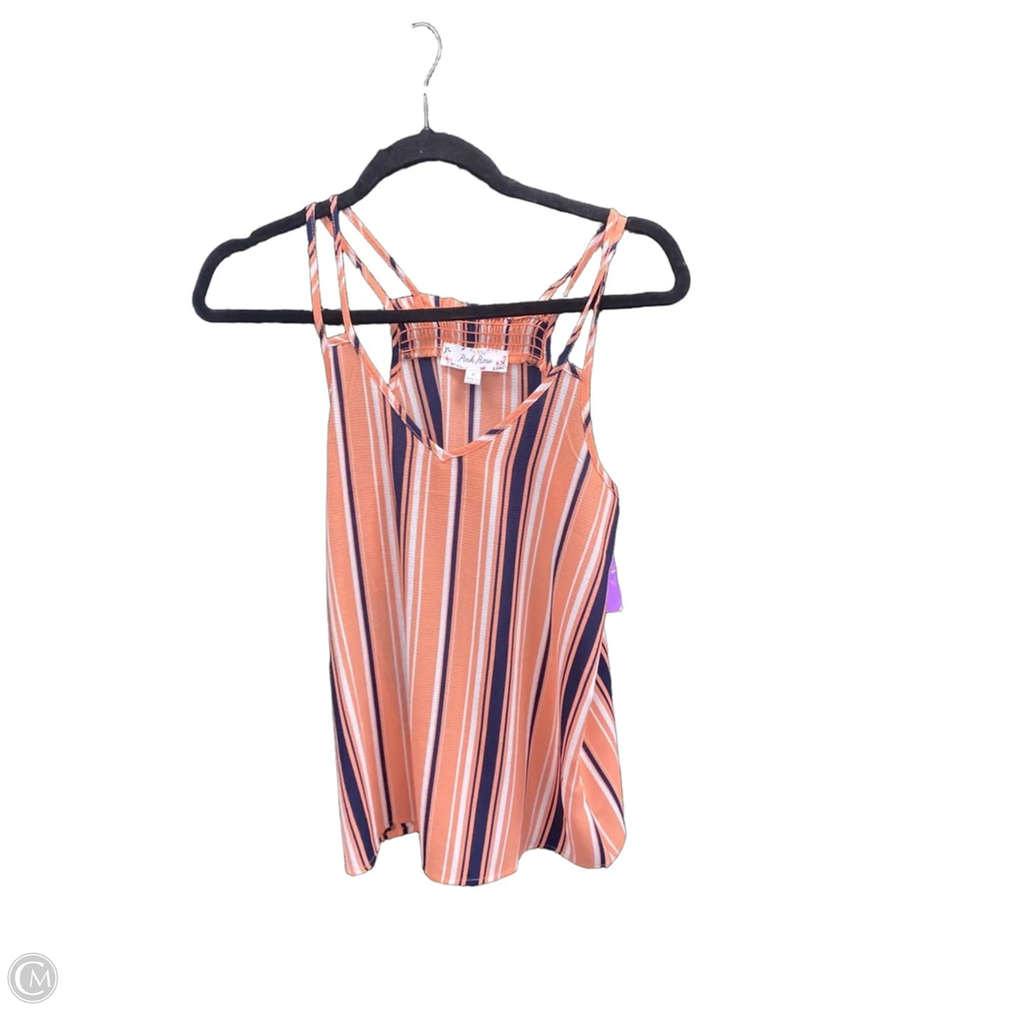 Top Sleeveless By Pink Rose In Striped Pattern, Size: S