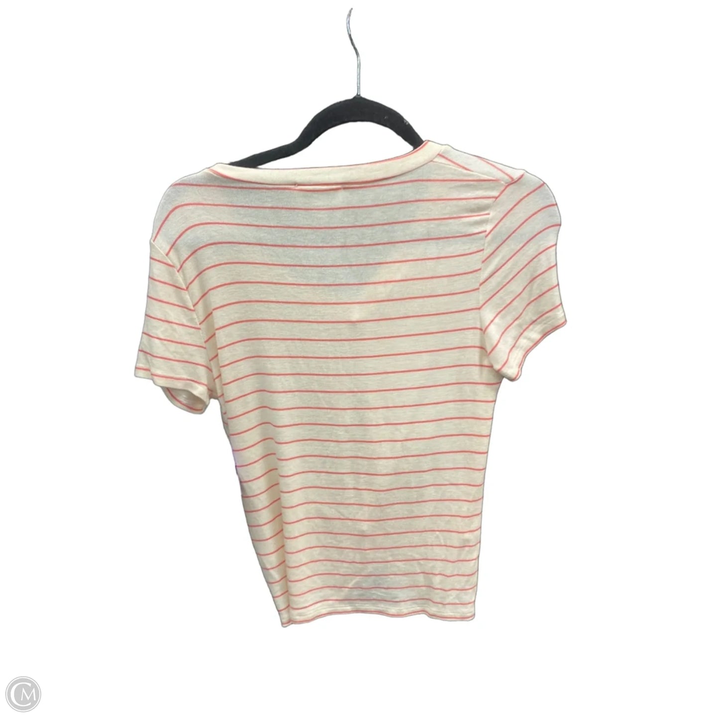 Top Short Sleeve By Jun & Ivy In Striped Pattern, Size: S