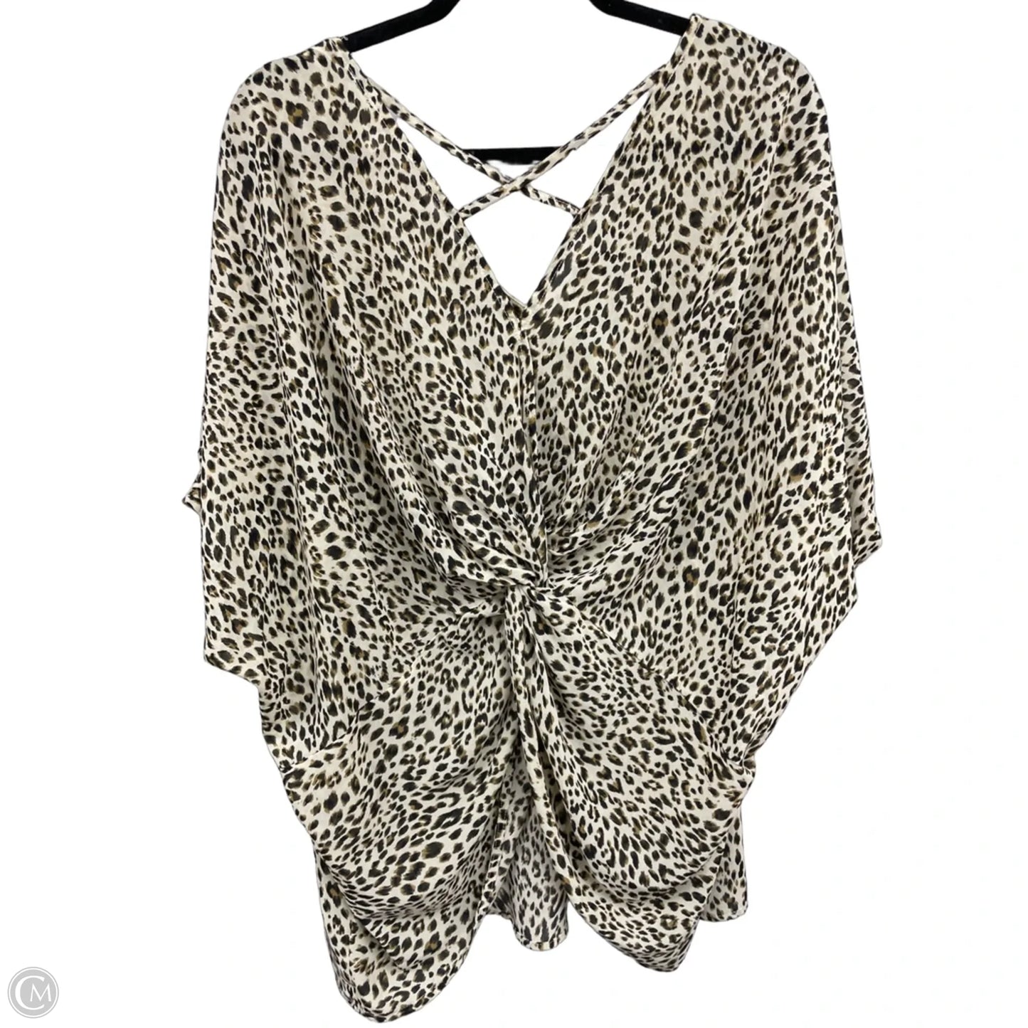 Top Short Sleeve By Umgee In Animal Print, Size: 1x