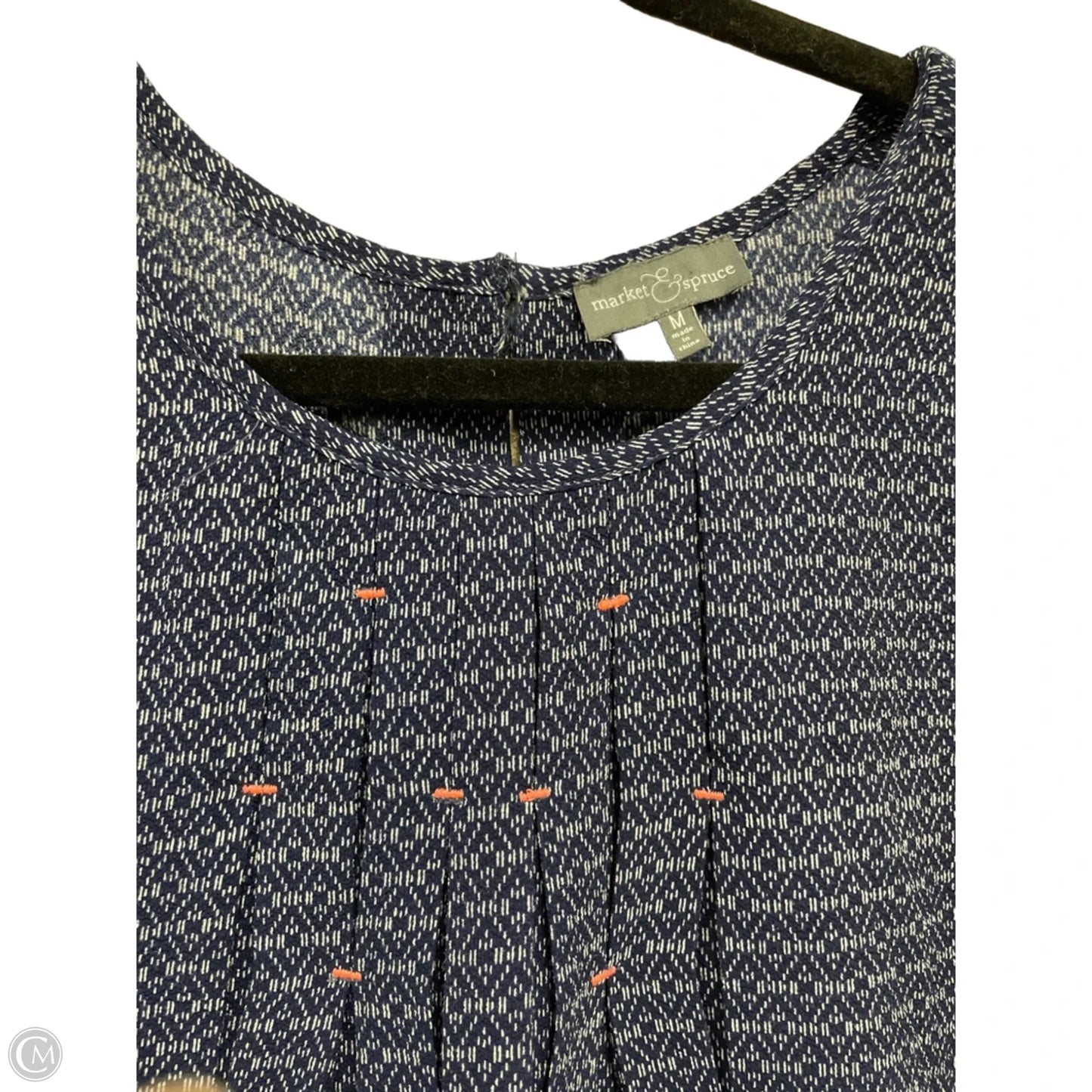 Top Sleeveless By Market & Spruce In Blue & White, Size: M