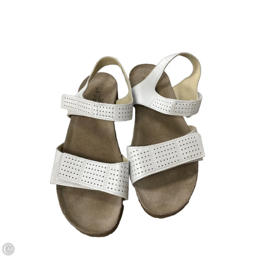 Sandals Heels Wedge By Naot In White, Size: 9