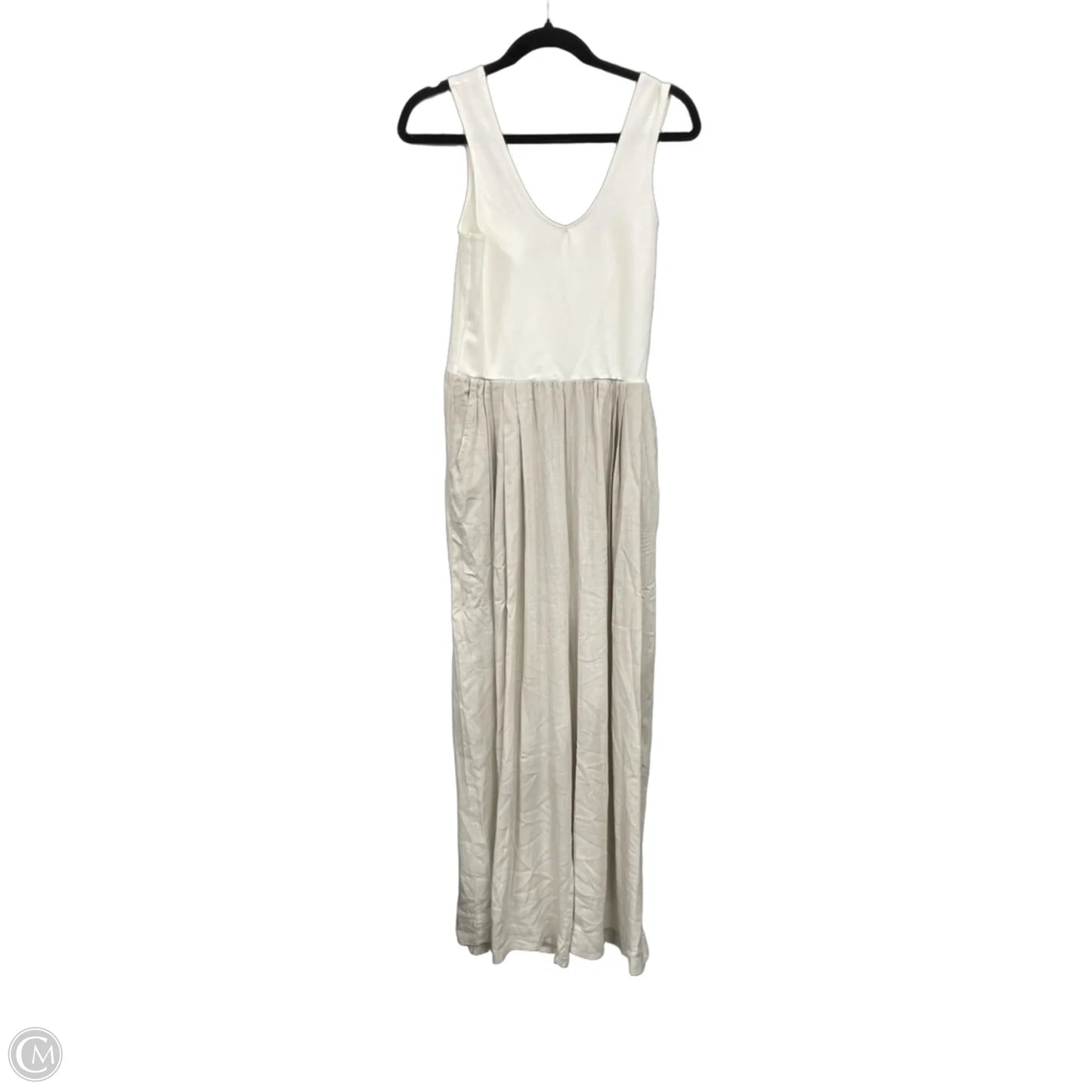 Jumpsuit By Clothes Mentor In Cream & Tan, Size: L