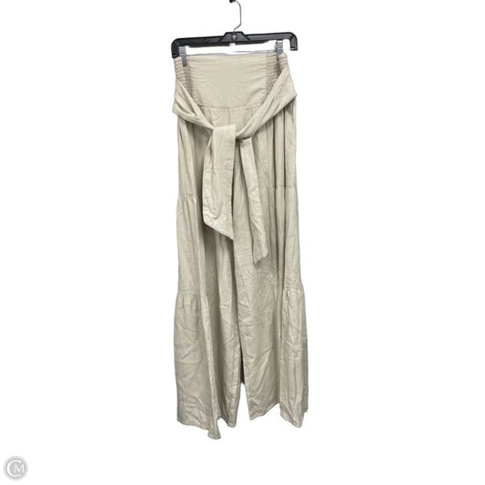 Pants Wide Leg By Happily Grey In Tan, Size: L