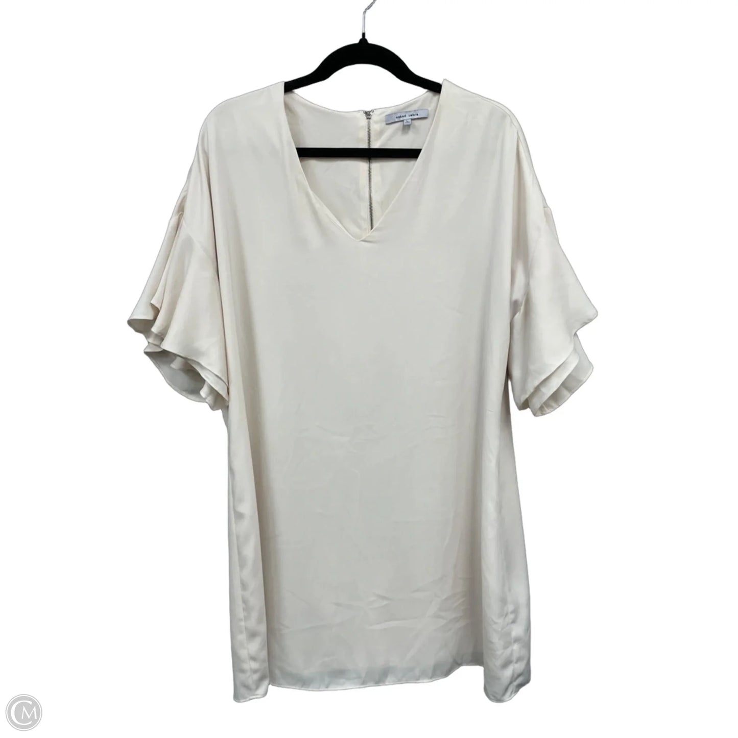 Dress Casual Short By Naked Zebra In Cream, Size: L
