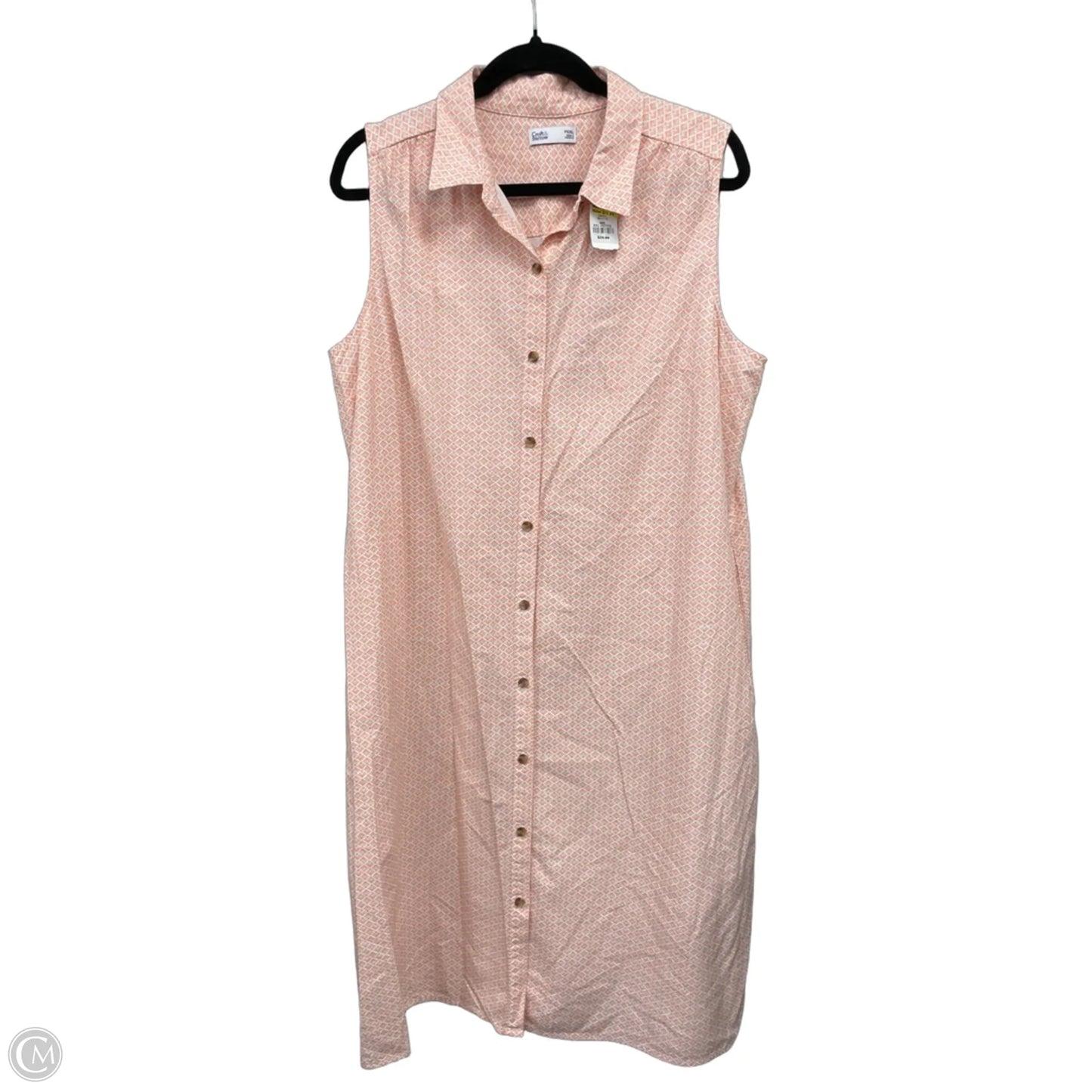 Dress Casual Midi By Old Navy In Pink, Size: Xl