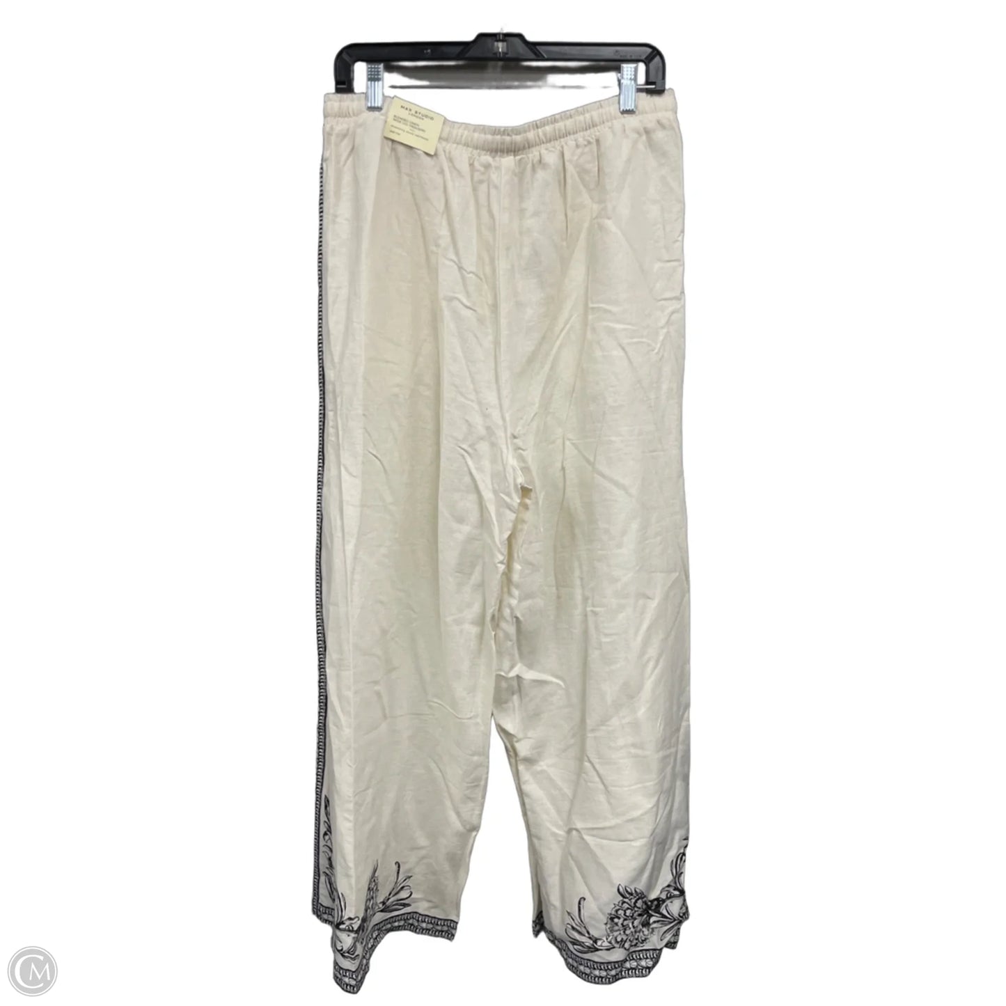 Pants Wide Leg By Max Studio In Black & Cream, Size: Xl