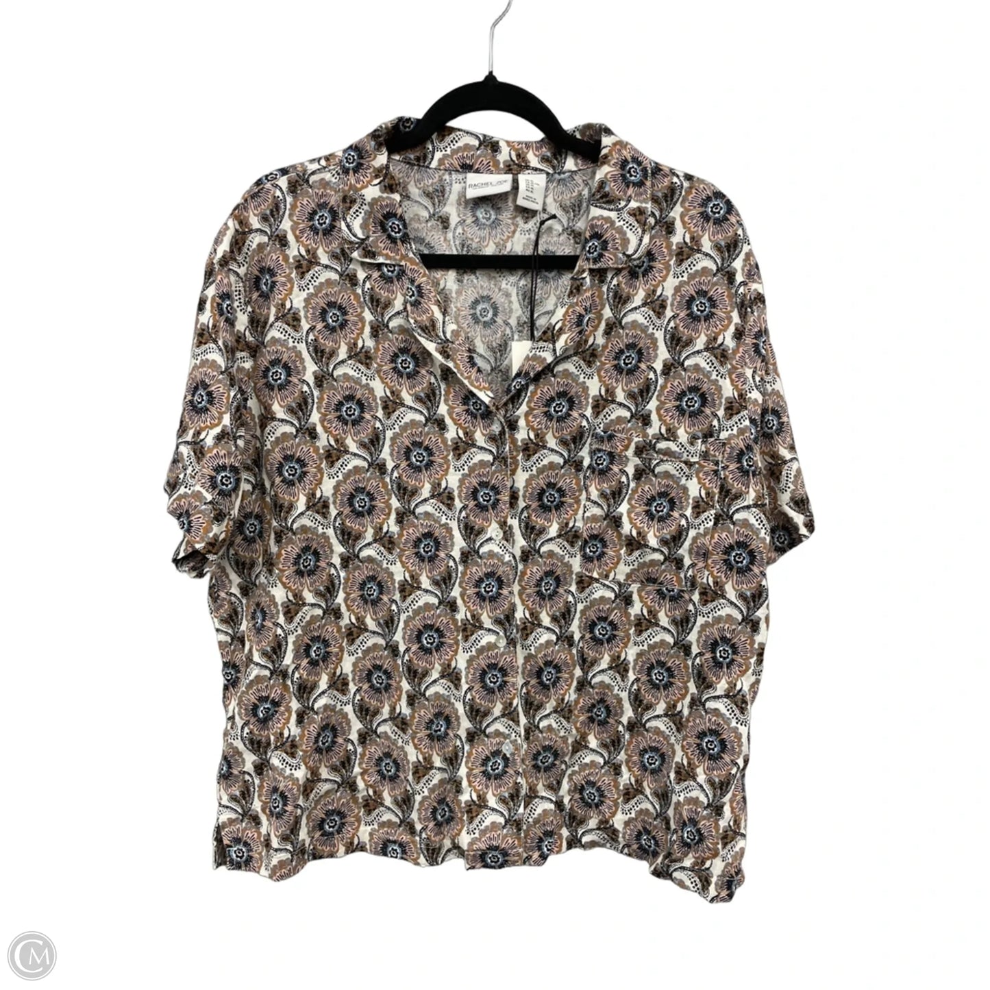 Top Short Sleeve By Rachel Zoe In Floral Print, Size: Xl