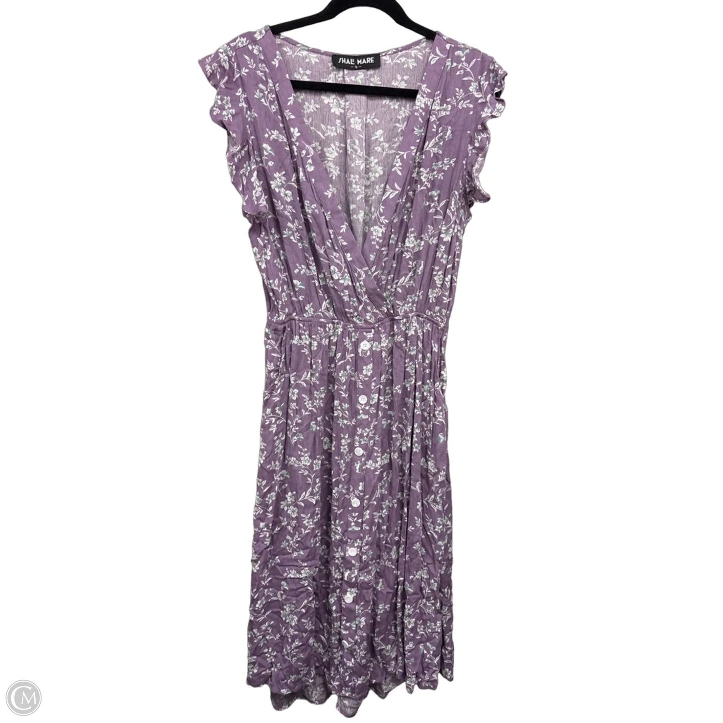 Dress Casual Midi By Clothes Mentor In Floral Print, Size: L