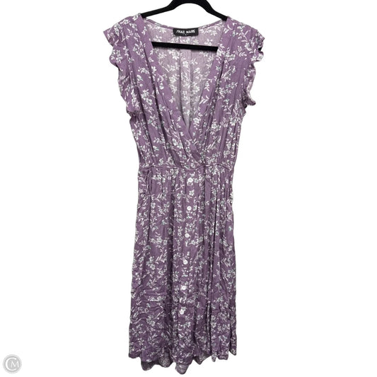 Dress Casual Midi By Clothes Mentor In Floral Print, Size: L