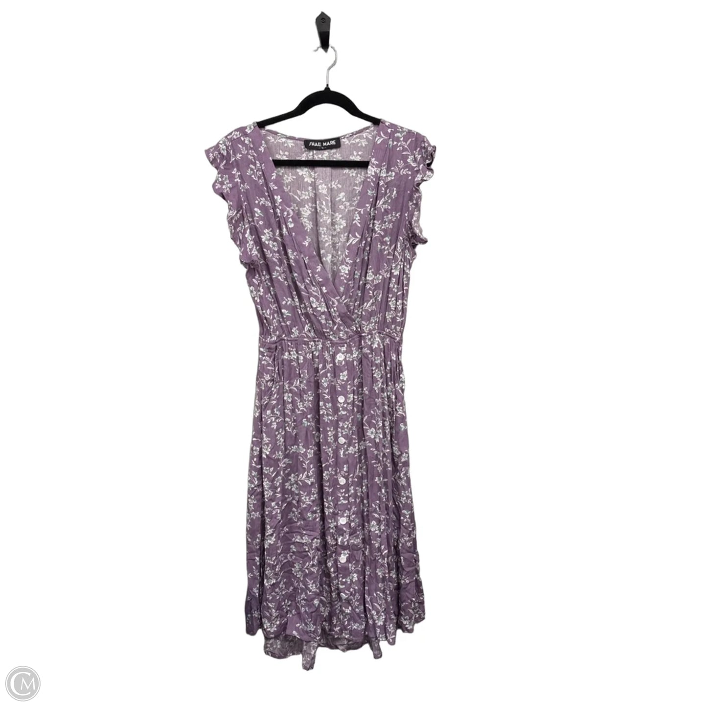 Dress Casual Midi By Clothes Mentor In Floral Print, Size: L