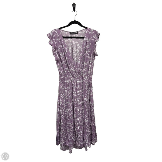 Dress Casual Midi By Clothes Mentor In Floral Print, Size: L