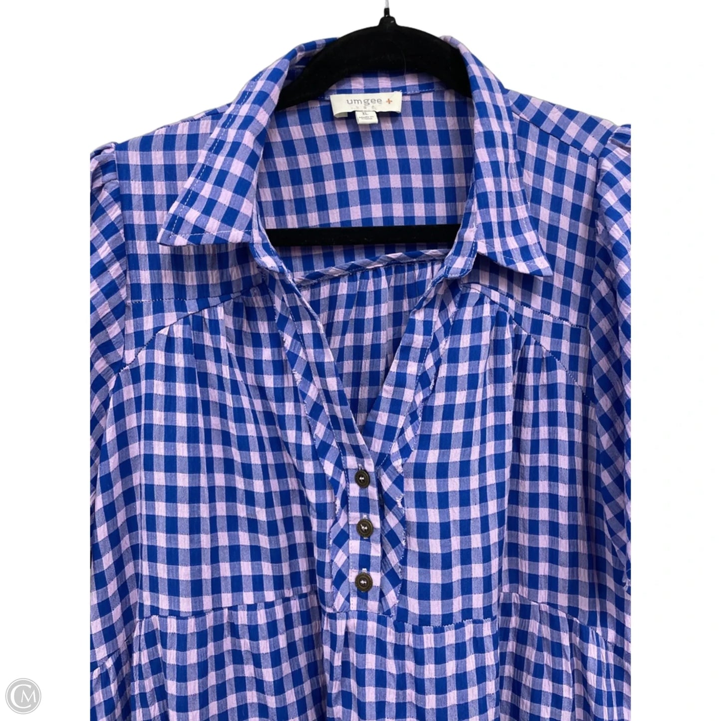Dress Casual Short By Umgee In Checkered Pattern, Size: Xl