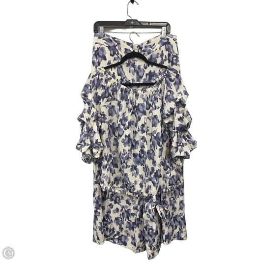 Pants Set 2pc By Vince Camuto In Blue & Cream, Size: L
