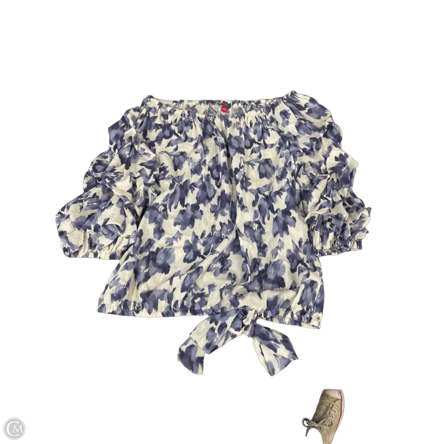 Pants Set 2pc By Vince Camuto In Blue & Cream, Size: L